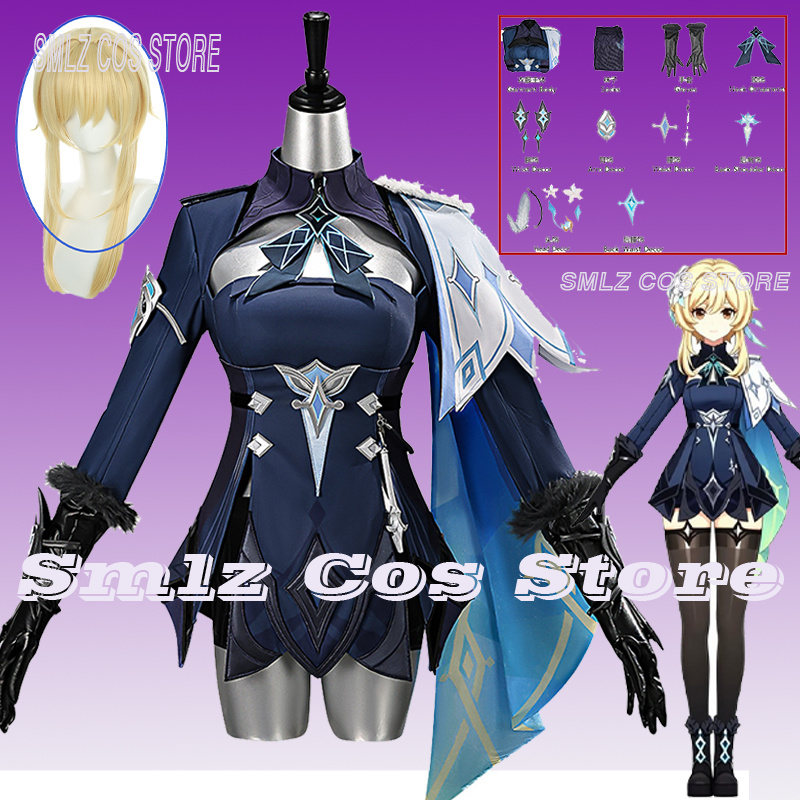 Kostum Cosplay Traveler Lumine - Anime Cosplay Ladies ulasan dan harga