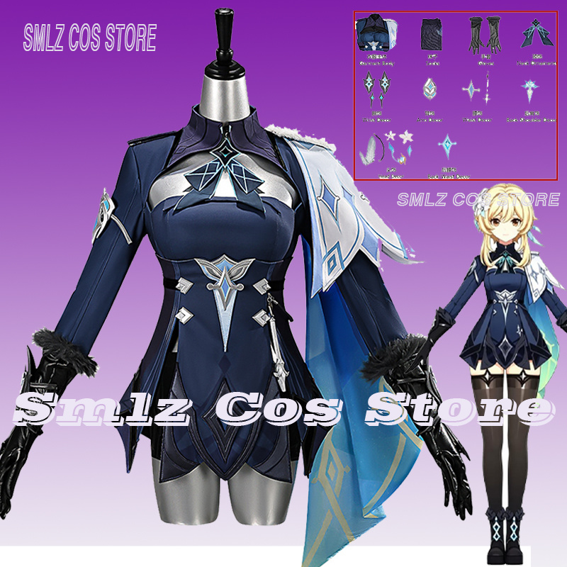 Kostum Cosplay Traveler Lumine - Anime Cosplay Ladies ulasan dan harga