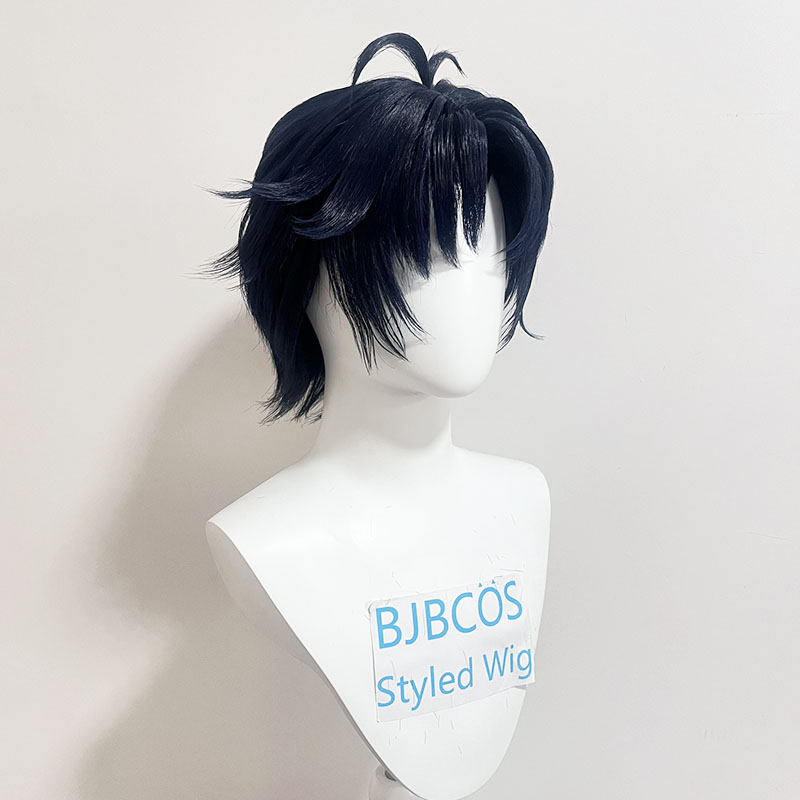 [Wig Bergaya] Wig Cosplay Asab - Anime Cosplay Blue Hair ulasan dan harga